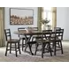 Wildenauer Brown and Black Swivel Counter Stool Set of 2