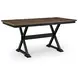 Wildenauer Deep Brown and Satin Black 78" Extendable Rectangular Counter Height Dining Table