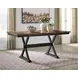 Wildenauer Deep Brown and Satin Black Extendable Rectangular Counter Height Dining Room Set