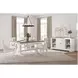 Crownfall Whisper White and Cerused Nutmeg 92" Extendable Rectangular Dining Table