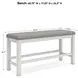 Robbinsdale Antique White Counter Height Bench