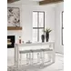Robbinsdale Antique White and Light Gray Upholstered 4 Piece Counter Height Dining Set with USB Charging and Nailhead Trim