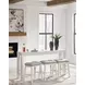 Robbinsdale Antique White and Light Gray Upholstered 4 Piece Counter Height Dining Set with USB Charging and Nailhead Trim