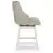 Robbinsdale Light Gray Upholstered Swivel Bar Stool Set of 2
