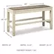 Bolanburg Two Tone Counter Height Dining Bench