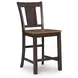 Sharlander Dark Brown Bar Stool Set of 2