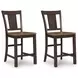 Sharlander Dark Brown Bar Stool Set of 2