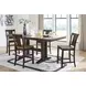 Sharlander Dark Brown 86" Extendable Rectangular Counter Height Dining Table
