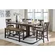 Sharlander Dark Brown 86" Extendable Rectangular Counter Height Dining Table