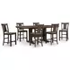 Sharlander Dark Brown 86" Extendable Rectangular Counter Height Dining Table
