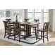 Sharlander Dark Brown 86" Extendable Rectangular Counter Height Dining Table