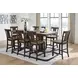 Anixburg Dark Brown 86" Extendable Rectangular Counter Height Dining Room Set