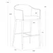 Rowan Dillon Cream Upholstered Bar Stool