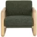Cirro Noah Meadow and Ludlow Dark Olive Leather Upholstered Lounge Chair