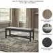 Tyler Creek Black And Gray Upholstered Bench