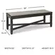 Tyler Creek Black And Gray Upholstered Bench