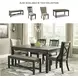 Tyler Creek Black And Gray Upholstered Bench