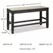 Tyler Creek Antique Black Double Counter Height Dining Bench