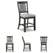 Tyler Creek Black And Gray Upholstered Bar Stool Set of 2