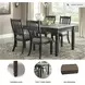 Tyler Creek Black And Gray Rectangular Dining Table