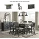 Tyler Creek Black And Gray Rectangular Counter Height Dining Table