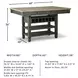 Tyler Creek Black And Gray Rectangular Counter Height Dining Table
