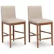 Isanti Beige Upholstered Bar Stool Set of 2