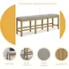Havonplane Distressed Light Brown Pine Counter Height Bench