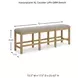 Havonplane Distressed Light Brown Pine Counter Height Bench