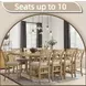 Havonplane Distressed Light Brown Pine Extendable Counter Height Dining Table