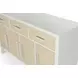 Miramar Sand and Stark White 4 Door Credenza