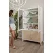 Miramar Sand and Stark White 4 Door Curio Cabinet with LED