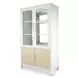 Miramar Sand and Stark White 4 Door Curio Cabinet with LED