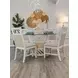 Miramar Sand and Stark White Round Glass Top Dining Room Set