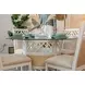 Miramar Sand and Stark White 54" Round Glass Top Dining Table
