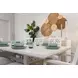 Miramar Sand and Stark White 96" Extendable Rectangular Dining Table with Self Storing Leaf