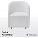 Rowanbeck Ivory Upholstered Arm Chair Set Of 2