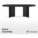 Rowanbeck Black Oval Dining Table