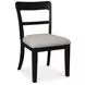 Chadworth Black and Gray Upholstered Dining Chair Set of 2