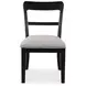 Chadworth Black and Gray Upholstered Dining Chair Set of 2