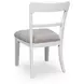 Chadworth White and Gray Upholstered Dining Chair Set of 2