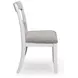 Chadworth White and Gray Upholstered Dining Chair Set of 2
