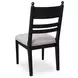 Chadworth Black and Gray Upholstered Side Chair Set of 2