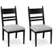 Chadworth Black and Gray Upholstered Side Chair Set of 2