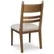 Chadworth Brown and Gray Upholstered Side Chair Set of 2