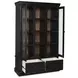 Chadworth Black and Brown 2 Glass Door Curio Cabinet
