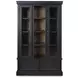 Chadworth Black and Brown 2 Glass Door Curio Cabinet