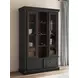 Chadworth Black and Brown 2 Glass Door Curio Cabinet