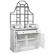 Chadworth White and Black Baker's Rack