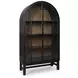Chadworth Black and Brown 2 Glass Door Display Cabinet